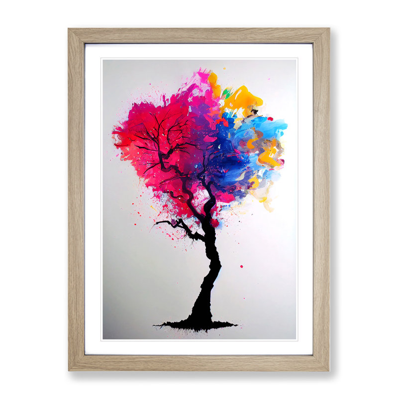 Delicious Tree - Single Picture Frame Print, 46cm H x 34cm W x 2cm D, Oak