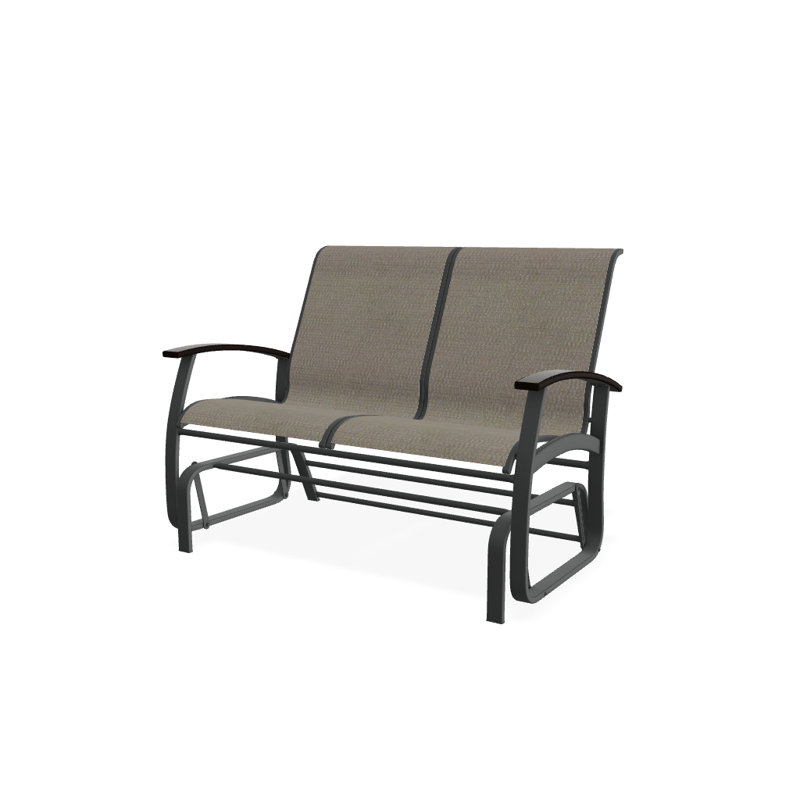 Belle Isle Outdoor Glider, Night, Kona P10, Textured Graphite