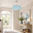 Led Dimmable Blue Glass Crystal Chandelier
