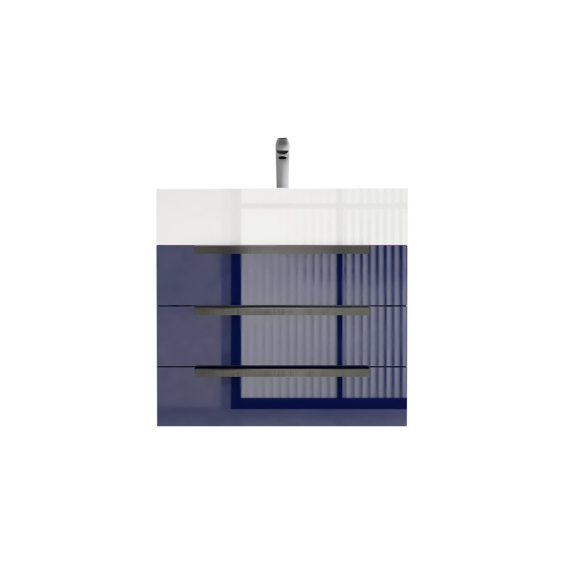 Meuble-lavabo mural simple l 24 po x P 20 po x H 22 po, Bleu marine