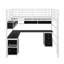 Full Metal Loft Bed With Bookcase-937818685