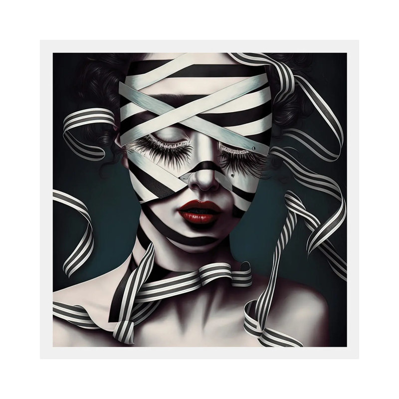 Ribbon Cage IV 1 Piece Wall Art on Canvas, 93.98cm H x 93.98cm W