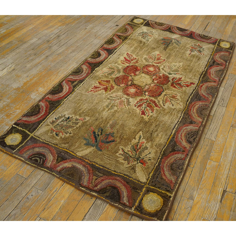 Tapis crocheté floral