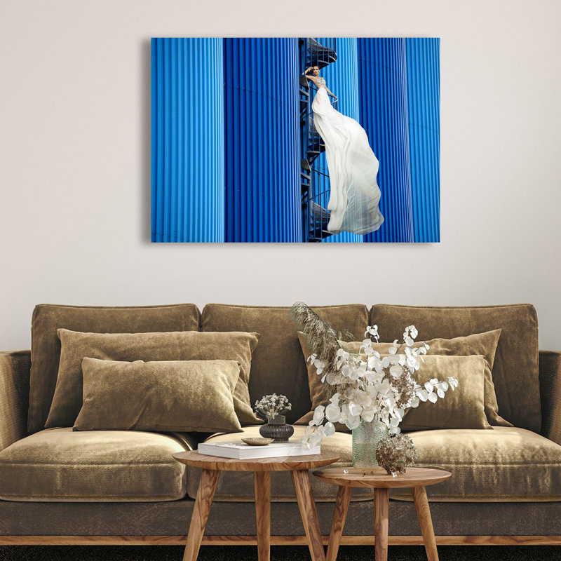 3AP6128 Unconventional Womenscape #5, Indigo by Julian Lauren - Wrapped Canvas Art Prints, 60cm H x 80cm W x 4cm D