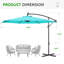 Arlmont & Co. Ershel 120" Lighted Cantilever Umbrella-1484021344
