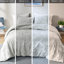 Doux très grand / très grand lit - velours gris écrasé, édredon intérieur lavable à la machine