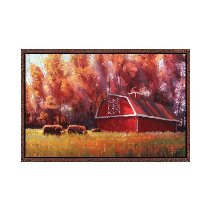 1 Piece Wall Art on Canvas, 66.04 cm H x 45.72 cm W, Classic Brown Wood Framed Canvas