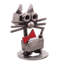 Novica Handmade Bow Tie Cat Recycled Metal Figurine