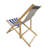 Populus Wood Sling Chair With Dark Blue Stripe - Outdoor Chair, 24.24 In. Width, 39.18 Depth, 7.56 Lb Weight, 220 Lbs Limit For Use Folding Chaise Lounge Weight Capacity, Depth