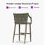  Chaise de patio à hauteur de barre avec coussin et dossier-1408319848
