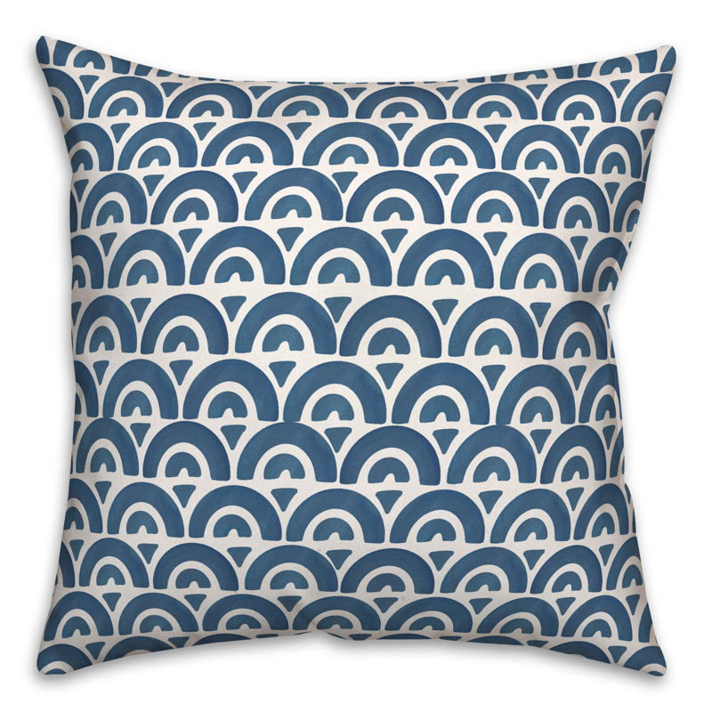 Scallop Pattern Outdoor Throw Pillow