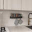 Portemanteau mural moderne avec crochets et tablette cachés - Design noir dans un style minimaliste espagnol., 20 x 4 po
