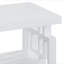 Table de bout rectangulaire haute brillance blanche