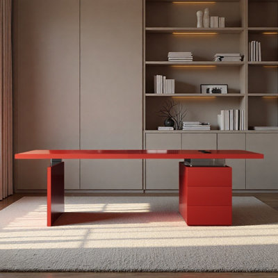 Bureau en bois massif avec tiroirs