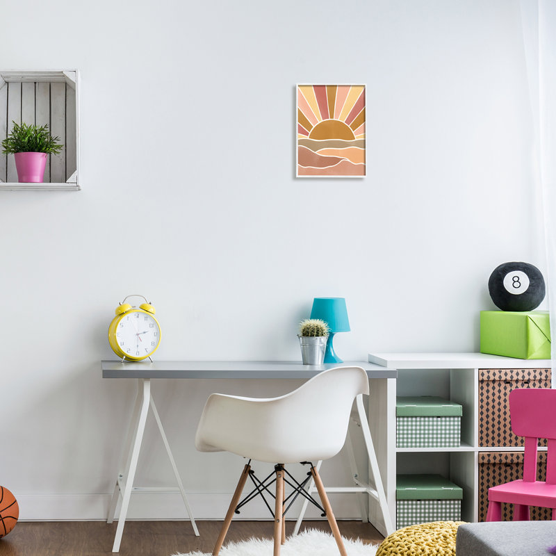 «Hilly Sunrise Beam Boho Landscape», art mural surdimensionné sur toile tendue par Taylor Shannon Designs, H 11 po x l 14 po