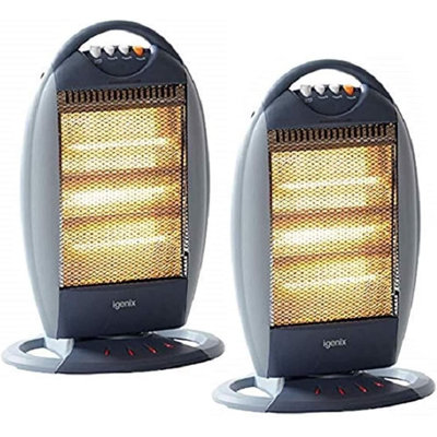 Igenix 1200W Halogen Heater Grey/Blue