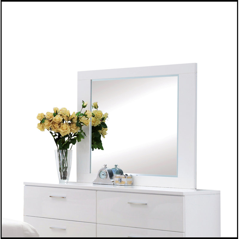 White Finish Mirror
