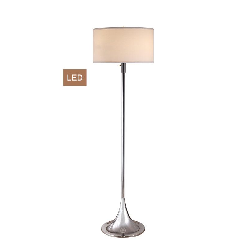 63.5'' Traditional Floor Lamp, Chrome