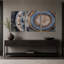 Ensemble de 3 toiles bleues et brunes-386047173