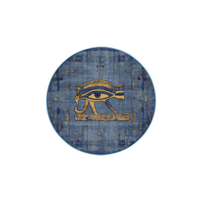 Machine Washable Blue Area Rug