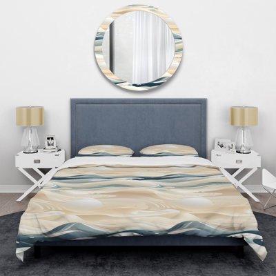 Coastal Reflections II Abstract Duvet Cover
