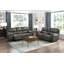 Causeuse de salon en peluche de conception moderne moelleuse en microfibre gris-1902414749