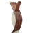 Belltown Bamboo Wood Wavy Brown Floor Lamp with Cream Lamp Shades