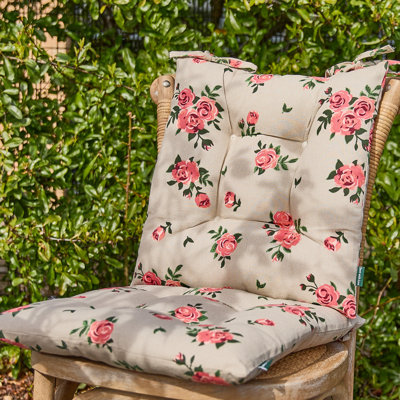 Set Of Two Rose Seat Pads