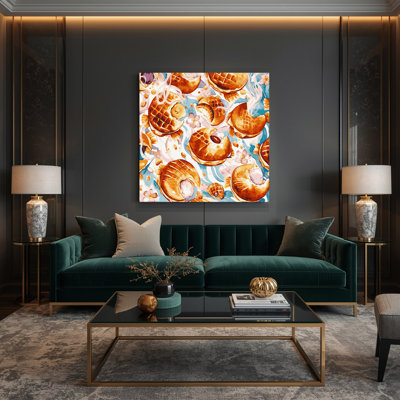Desserts Taiyaki Beige Canvas Wall Art
