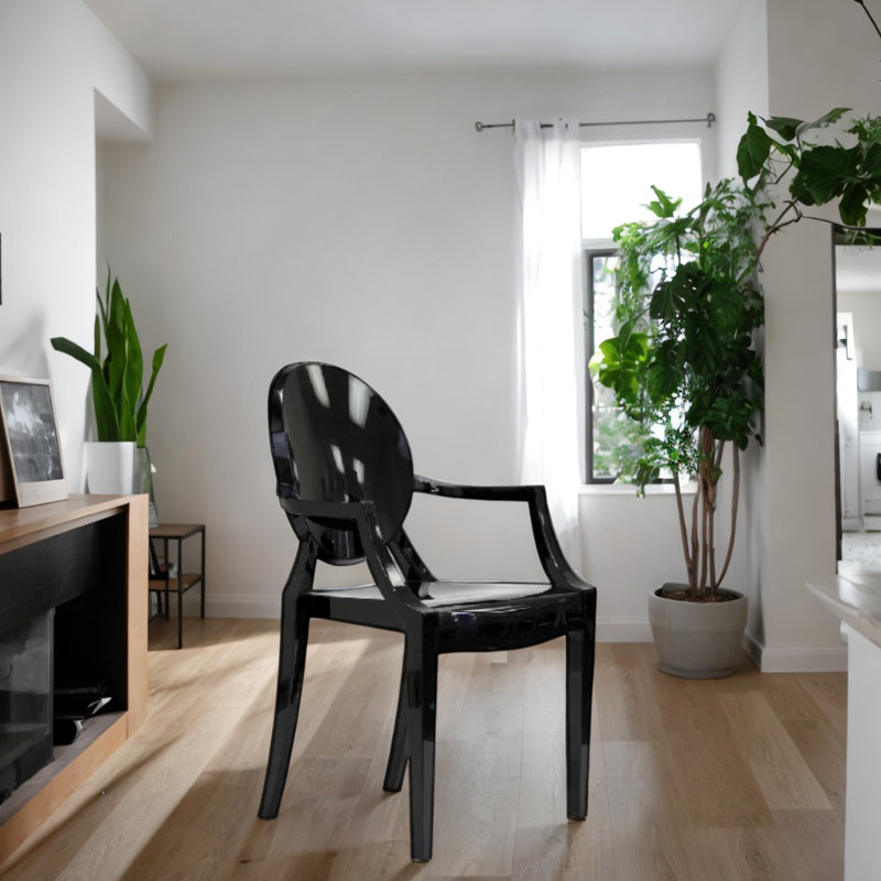 Chaise avec accoudoirs Kaylon Gostyy, Noir