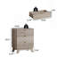 Ensemble de chambre à coucher 3 pièces, commode double cannelée à 9 tiroirs de 57 po de largeur et deux tables de chevet à 3 tiroirs-903795030