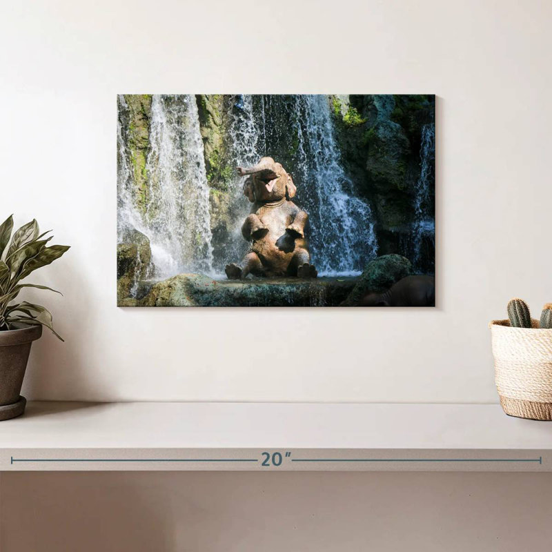 Elephant Bath Time, 8" H x 12" W