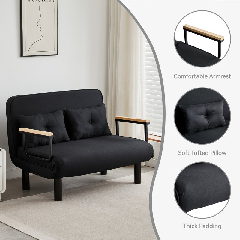 Upholstered Accent Chair, Black