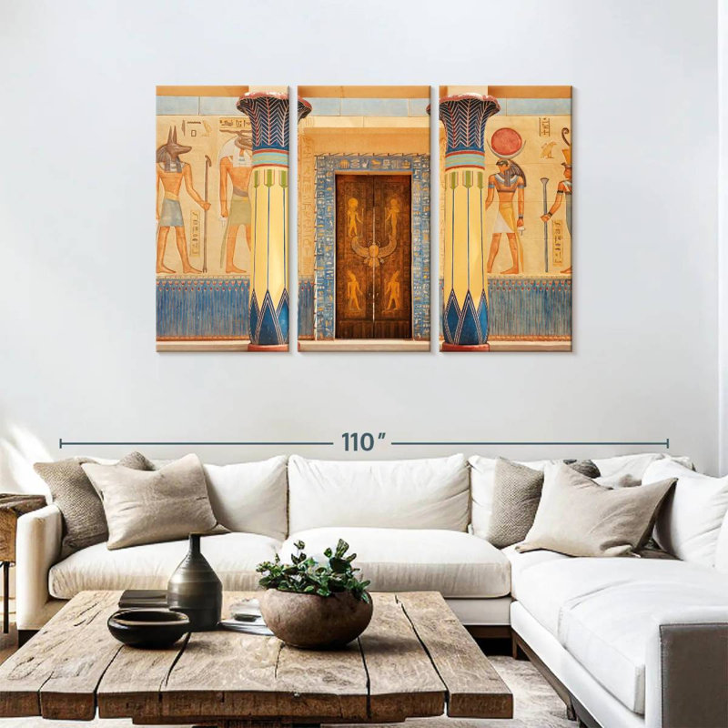 Sebbie, échos de l'Egypte ancienne, H 48 po x l 74 po