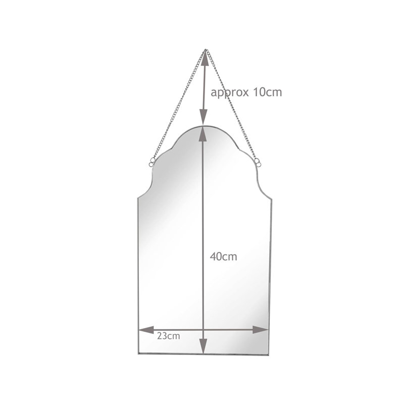 Metal Irregular Mirror, White