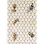 Tapis blanc / noir en laine noué à la main de conception unique 4 pi 2 po x 6 pi 1 po Nimco