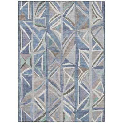 Machine Washable Indoor/Outdoor Layton ACN2253 Geometric Rug