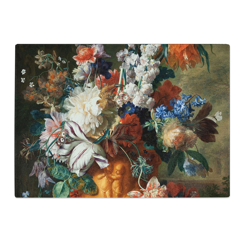 Still Life with Flowers Vol.4 by Willem Van Aelst Chopping Board, 28.5cm W x 39cm L