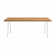 Branch Oak Solid Wood Top Metal Base Dining Table