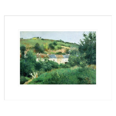 «The Path in the Village» par Camille Pissarro, impression giclée sur cadre