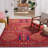 Wahcheechee Floral Handmade Tufted Wool Red Area Rug-74736727