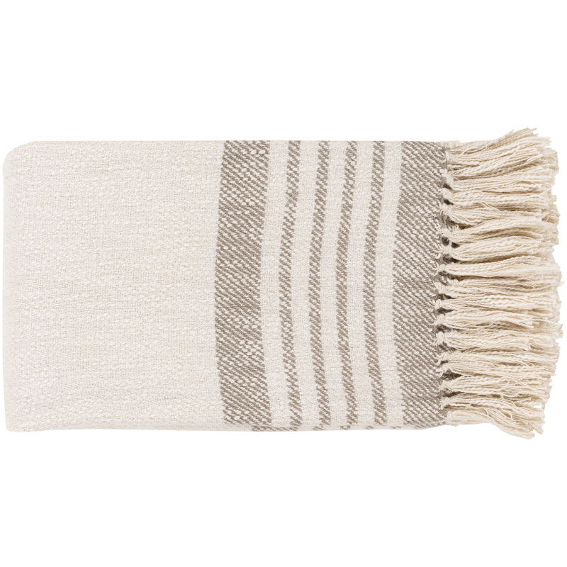 Jeté tissé à la main Sully, Taupe / Crème