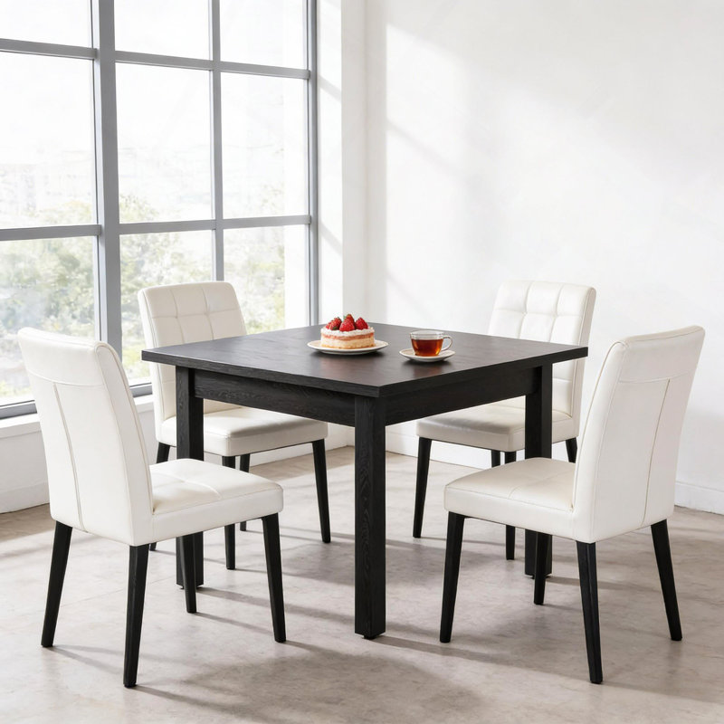 Mid-Sized Kitchen Table,Square Dining Table,Aesthetic Table