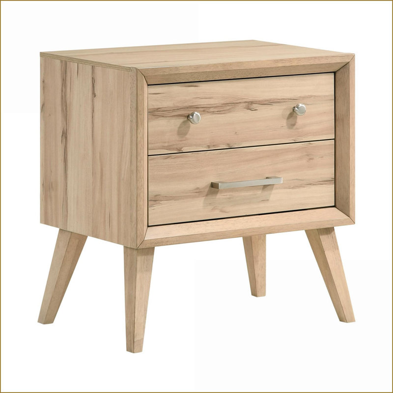 Table de chevet 2 tiroirs Mid-Century