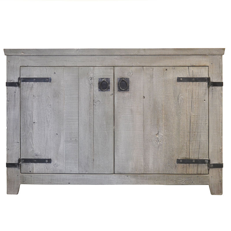 Base de meuble-lavabo simple 48 po Americana seulement, Bois flotté