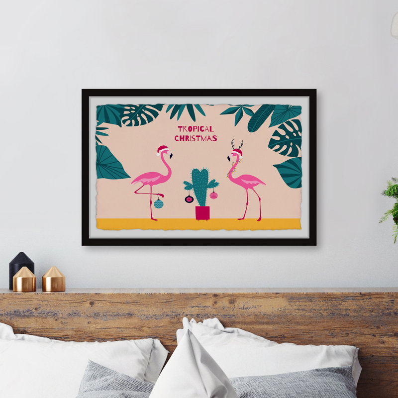 Tropical Christmas - Single Picture Frame Print, 61cm H x 91cm W x 3.81cm D