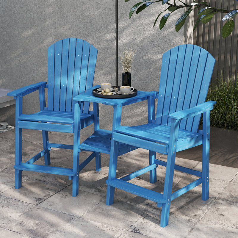 Tall Adirondack Chairs Set Of 2, Blue, Blue