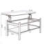Table basse en verre à plateau relevable (y compris la table basse, sans les chaises)