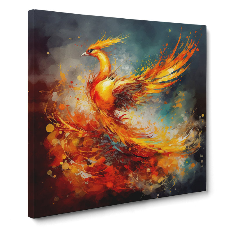 Phoenix Abstract No.2 - No Frame Print, 50cm H x 50cm W x 3cm D