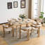 Chaise en bois massif Chatwin avec siège rembourré (table non incluse)-124611380-124611376